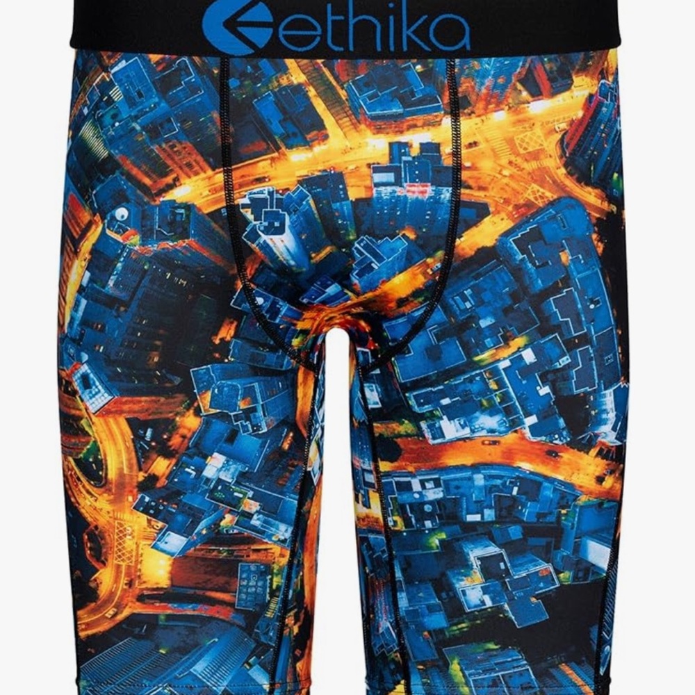 Ethika The Staple FIT Tilt Shift BLUE ANG GOLD Men's Size Medium NWT